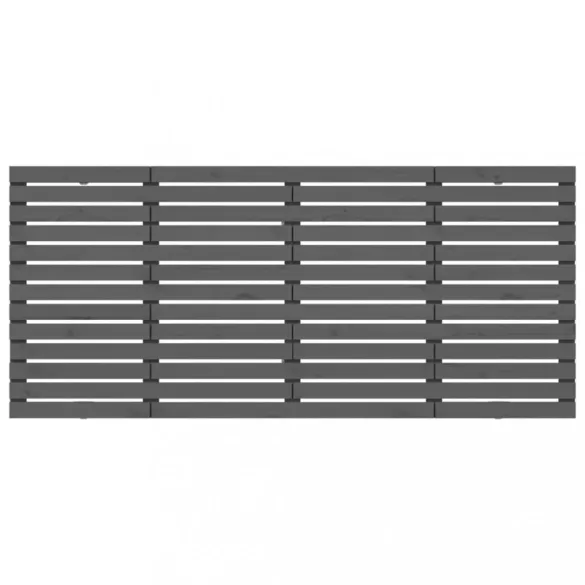 szürke tömör fenyőfa fali fejtámla 166 x 3 x 91,5 cm