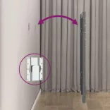 szürke tömör fenyőfa fali fejtámla 166 x 3 x 91,5 cm