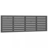 szürke tömör fenyőfa fali fejtámla 206 x 3 x 63 cm