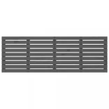 szürke tömör fenyőfa fali fejtámla 206 x 3 x 63 cm