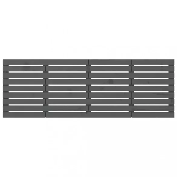 szürke tömör fenyőfa fali fejtámla 206 x 3 x 63 cm