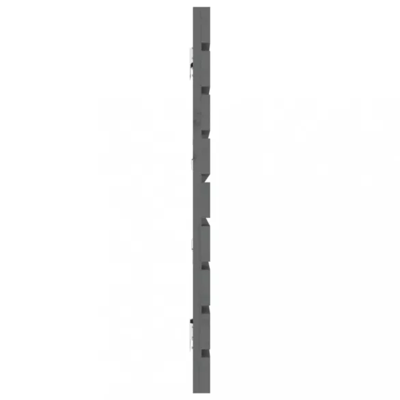 szürke tömör fenyőfa fali fejtámla 206 x 3 x 63 cm