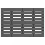 szürke tömör fenyőfa fali fejtámla 96 x 3 x 63 cm