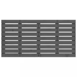 szürke tömör fenyőfa fali fejtámla 126 x 3 x 63 cm