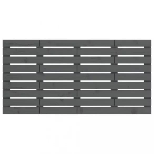 szürke tömör fenyőfa fali fejtámla 126 x 3 x 63 cm