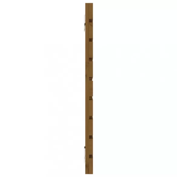 mézbarna tömör fenyőfa fali fejtámla 126 x 3 x 63 cm