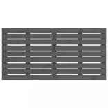 szürke tömör fenyőfa fali fejtámla 146 x 3 x 63 cm