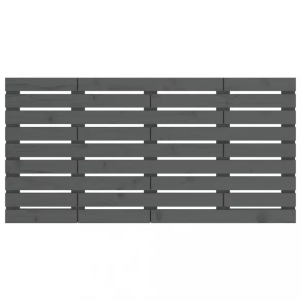 szürke tömör fenyőfa fali fejtámla 146 x 3 x 63 cm