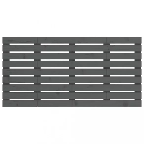 szürke tömör fenyőfa fali fejtámla 156x3x63 cm