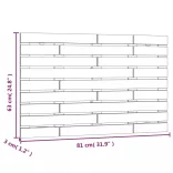 tömör fenyőfa fali fejtámla 81x3x63 cm