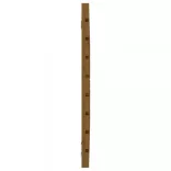 mézbarna tömör fenyőfa fali fejtámla 81x3x63 cm