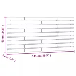 tömör fenyőfa fali fejtámla 141x3x63 cm