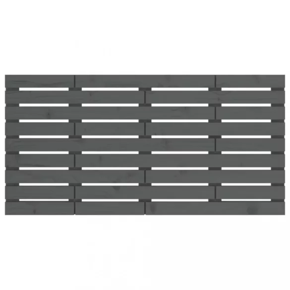 szürke tömör fenyőfa fali fejtámla 141x3x63 cm