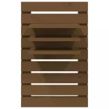 2 db mézbarna tömör fenyőfa falra szerelhető éjjeli polc