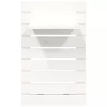 2 db fehér tömör fenyőfa falra szerelhető éjjeli polc