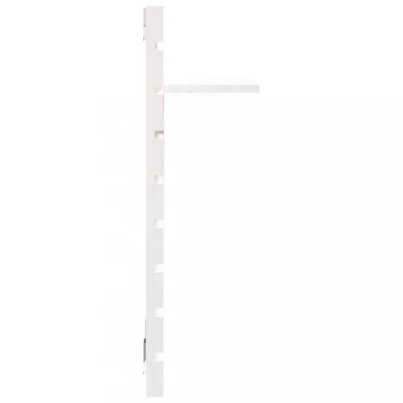 2 db fehér tömör fenyőfa falra szerelhető éjjeli polc