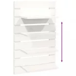 2 db fehér tömör fenyőfa falra szerelhető éjjeli polc