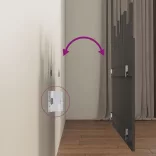 szürke tömör fenyőfa fali fejtámla 108 x 3 x 80 cm