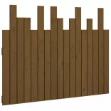 mézbarna tömör fenyőfa fali fejtámla 108 x 3 x 80 cm