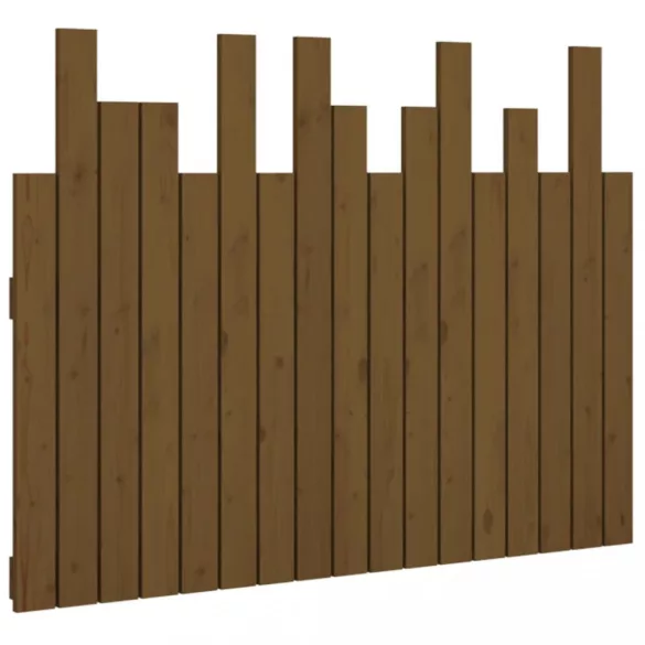 mézbarna tömör fenyőfa fali fejtámla 108 x 3 x 80 cm
