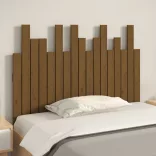 mézbarna tömör fenyőfa fali fejtámla 108 x 3 x 80 cm