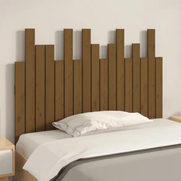 mézbarna tömör fenyőfa fali fejtámla 108 x 3 x 80 cm