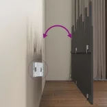 szürke tömör fenyőfa fali fejtámla 204 x 3 x 80 cm