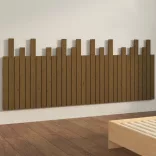 mézbarna tömör fenyőfa fali fejtámla 204 x 3 x 80 cm