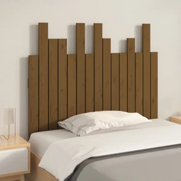 mézbarna tömör fenyőfa fali fejtámla 95,5 x 3 x 80 cm