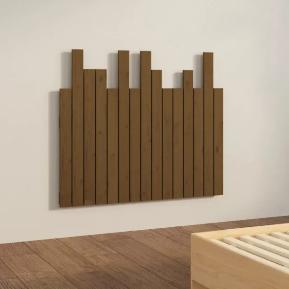 mézbarna tömör fenyőfa fali fejtámla 95,5 x 3 x 80 cm