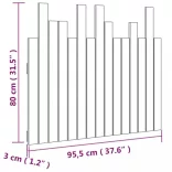 mézbarna tömör fenyőfa fali fejtámla 95,5 x 3 x 80 cm