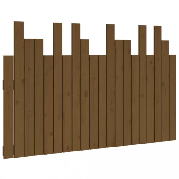 mézbarna tömör fenyőfa fali fejtámla 127,5 x 3 x 80 cm