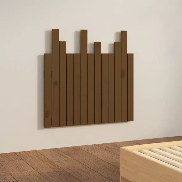 mézbarna tömör fenyőfa fali fejtámla 82,5 x 3 x 80 cm