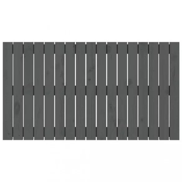 szürke tömör fenyőfa fali fejtámla 108 x 3 x 60 cm