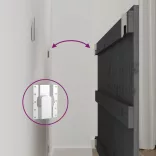 szürke tömör fenyőfa fali fejtámla 108 x 3 x 60 cm