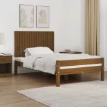 mézbarna tömör fenyőfa fali fejtámla 108 x 3 x 60 cm