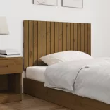 mézbarna tömör fenyőfa fali fejtámla 108 x 3 x 60 cm