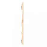 tömör fenyőfa fali fejtámla 204x3x60 cm