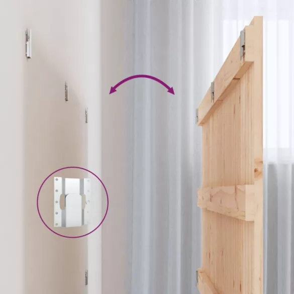 tömör fenyőfa fali fejtámla 204x3x60 cm