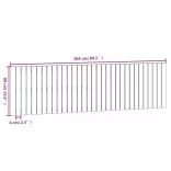 tömör fenyőfa fali fejtámla 204x3x60 cm