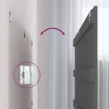 szürke tömör fenyőfa fali fejtámla 204x3x60 cm