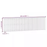 szürke tömör fenyőfa fali fejtámla 204x3x60 cm