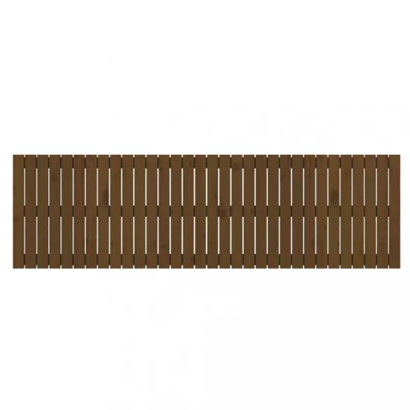 mézbarna tömör fenyőfa fali fejtámla 204 x 3 x 60 cm