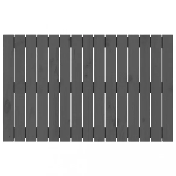 szürke tömör fenyőfa fali fejtámla 95,5 x 3 x 60 cm