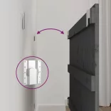 szürke tömör fenyőfa fali fejtámla 95,5 x 3 x 60 cm