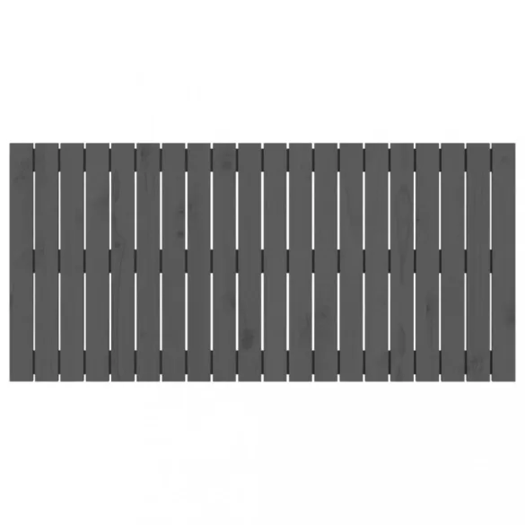 szürke tömör fenyőfa fali fejtámla 127,5 x 3 x 60 cm