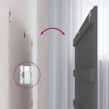 szürke tömör fenyőfa fali fejtámla 127,5 x 3 x 60 cm