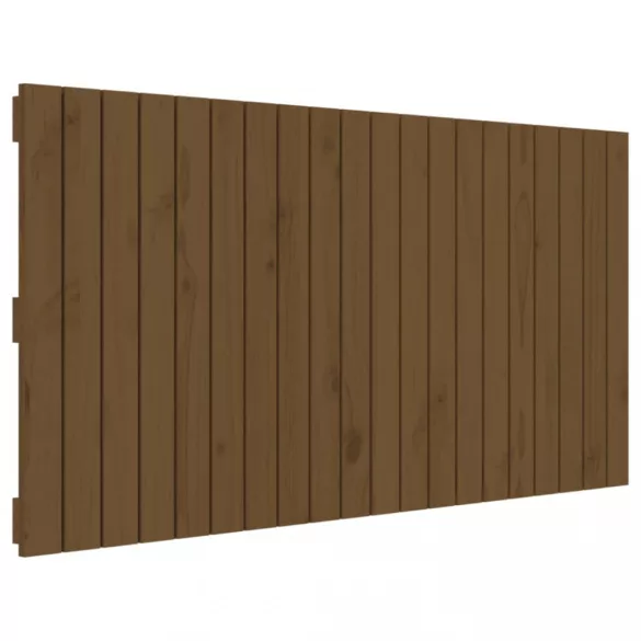 mézbarna tömör fenyőfa fali fejtámla 127,5 x 3 x 60 cm