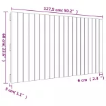 mézbarna tömör fenyőfa fali fejtámla 127,5 x 3 x 60 cm
