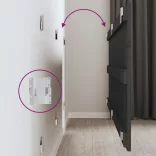 szürke tömör fenyőfa fali fejtámla 147 x 3 x 60 cm